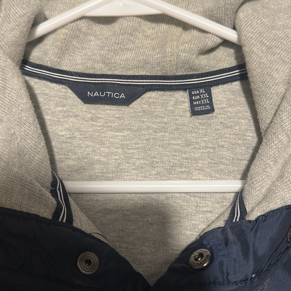 Nautica Gray and Blue Hoodie - Picture 3 of 6